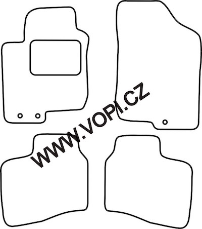Přesné gumové koberce béžové / šedé Hyundai i30CW 2009-2010